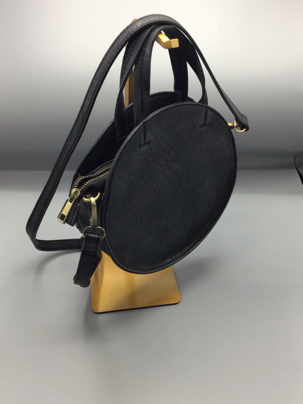 Free people Black Round Crossbody Bag - Women's Shoulder Purse
